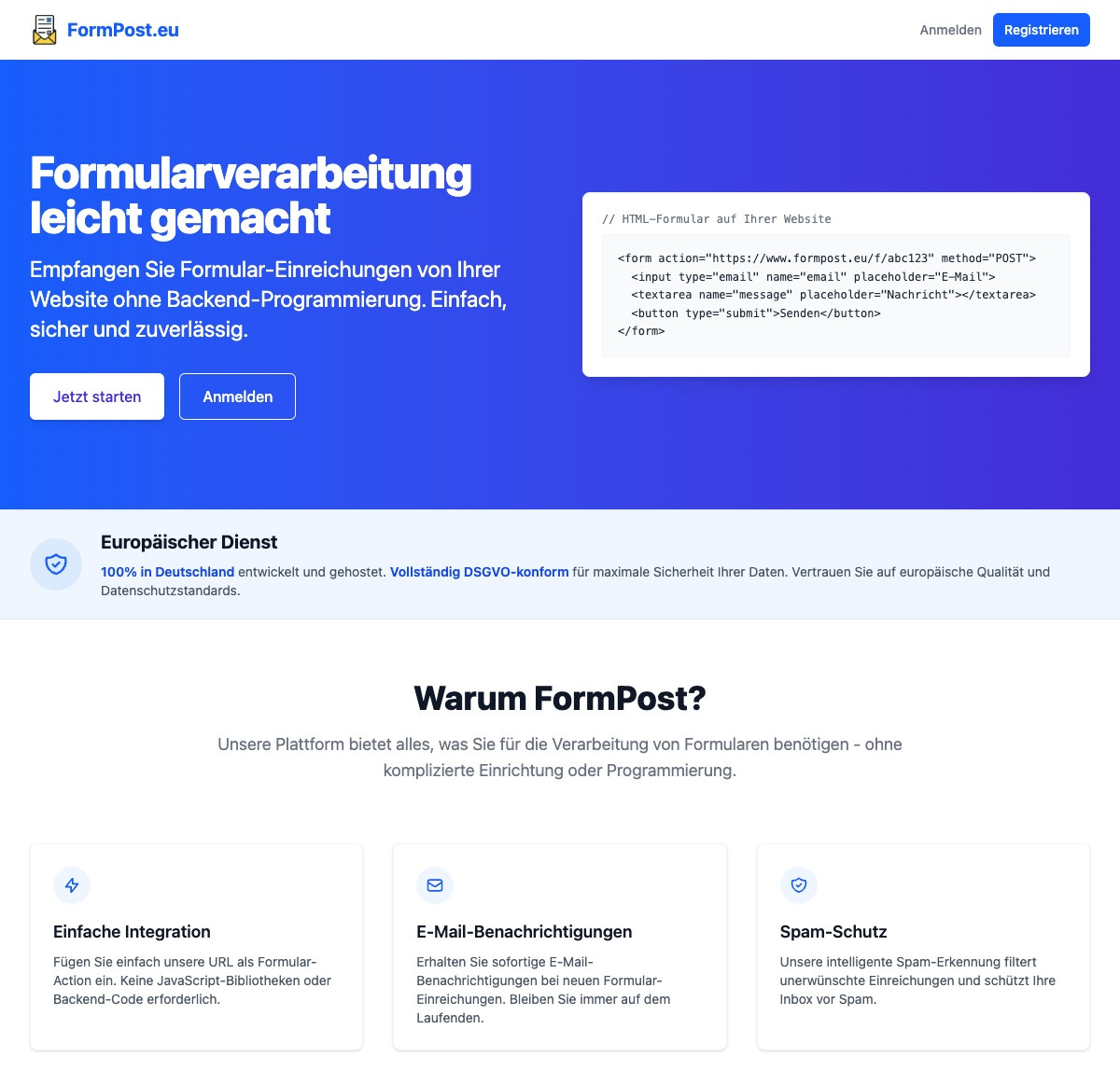 Formpost.eu Projekt